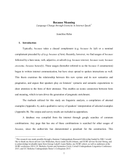 Because Meaning - UC Berkeley Linguistics
