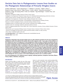 Article Decisive Data Sets in Phylogenomics: Lessons from Studies