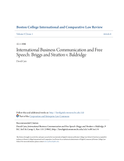 International Business Communication and Free Speech: Briggs