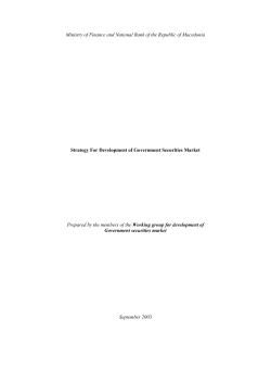 Strategy For Development of Government Securities Market