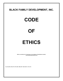 code of ethics - Black Family Development