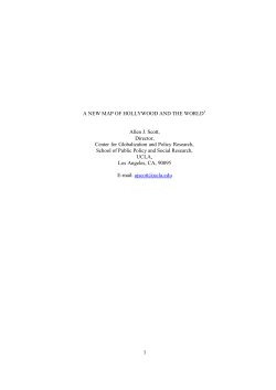 A new map of Hollywood and the World - SRE
