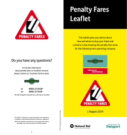 Penalty Fares Leaflet