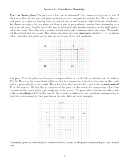 Lecture 8 Coordinate Geometry