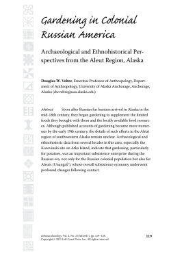 Gardening in Colonial Russian America