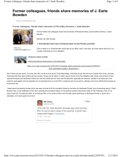 Former colleagues, friends share memories of J. Earle Bowden