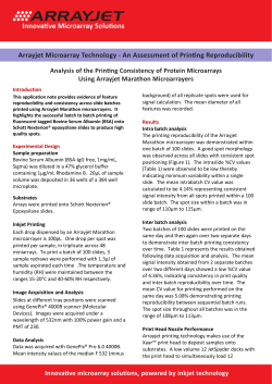 An Assessment of Printing Reproducibility