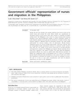 Government officials` representation of nurses and migration in the