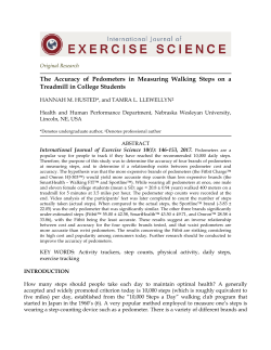 The Accuracy of Pedometers in Measuring Walking Steps on a