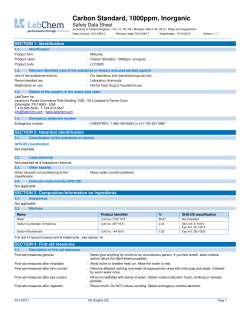 Carbon Standard, 1000ppm, Inorganic