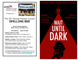 spelling bee - Westview Theatre Company