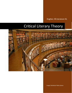 Critical Literary Theory