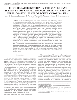 FLOW CHARACTERIZATION IN THE SANTEE CAVE SYSTEM IN