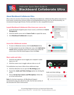 About Blackboard Collaborate Ultra