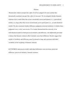 Individual differences in the perception of similarity and difference