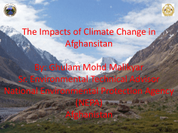 Impacts of climate change in Afghanistan