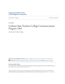 Gorham State Teachers College Commencement Program 1963