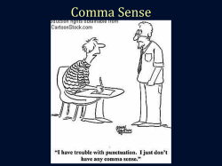 Comma Sense - Issaquah Connect