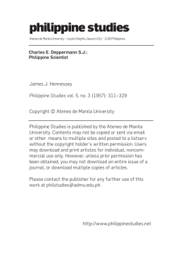 Print this article - Philippine Studies