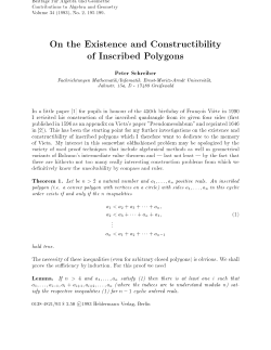On the Existence and Constructibility of Inscribed Polygons