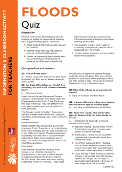 floods - Cairns Regional Council