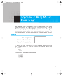 Appendix D: Using UML in Class Design