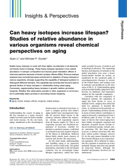 Can heavy isotopes increase lifespan? Studies of relative
