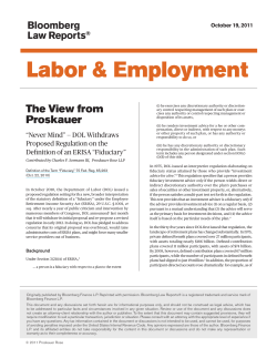 DOL Withdraws Proposed Regulation on the