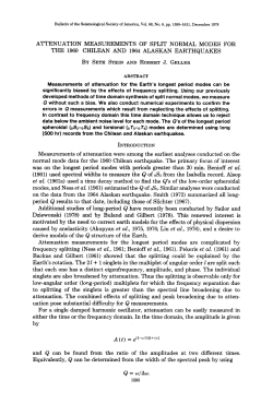 attenuation measurements of split normal modes for the 1960