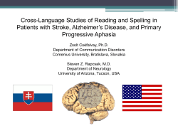 Cross-Language Studies of Reading and Spelling in Patients with