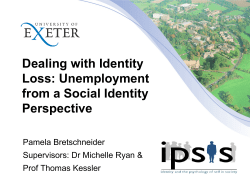 Dealing with Identity Loss: Unemployment from a Social Identity