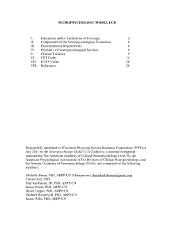 Neuropsychology Model LCD-1 - American Academy of Clinical