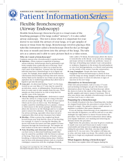 Flexible Bronchoscopy - American Thoracic Society
