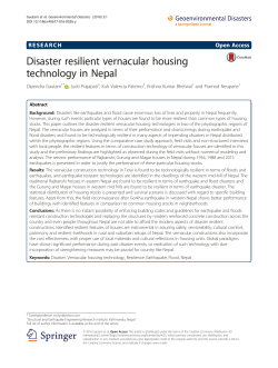 Disaster resilient vernacular housing technology in Nepal