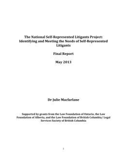 NSRLP - SRL Research Study Final Report