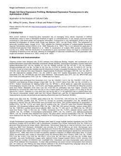 Singer Lab Protocols: Single Cell Gene Expression Profiling
