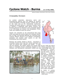 Cyclone Watch - Burma (11-14 May 2008)