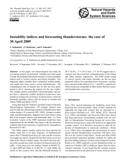 Instability indices and forecasting thunderstorms: the case