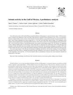 Seismic activity in the Gulf of Mexico. A preliminary analysis