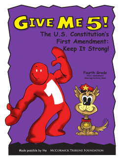 The US Constitution`s First Amendment