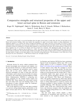 Comparative strengths and structural properties of the upper and