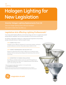 GE Halogen Lamps | Halogen Lighting for New Legislation | GE