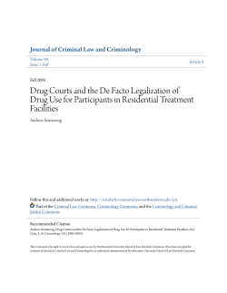 Drug Courts and the De Facto Legalization of Drug Use