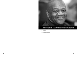 section ii &ndash; earning your pension