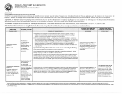 INDIANA PROPERTY TAX BENEFITS
