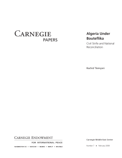 Algeria Under Bouteflika: Civil Strife and National Reconciliation