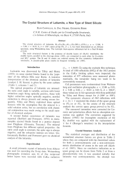 The Crystal Structure of Latiumite, a New Type of Sheet Silicate