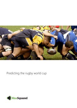 Predicting the rugby world cup