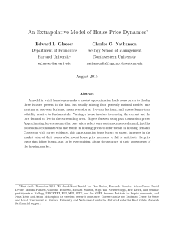 An Extrapolative Model of House Price Dynamics