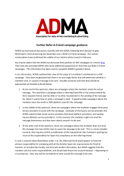 Further Refer-A-Friend campaign guidance